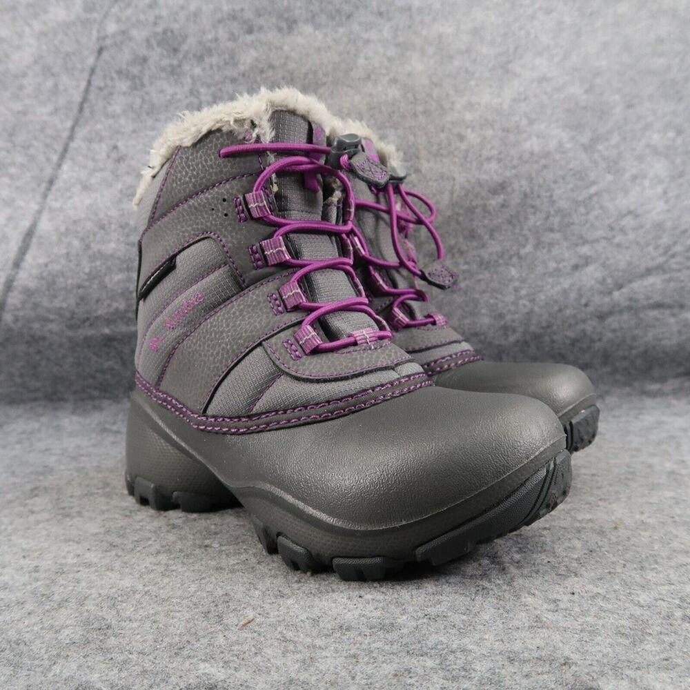 Columbia Shoes Kids 1 Rope Tow Boots Insulated Waterproof Snow Winter Sport Gray